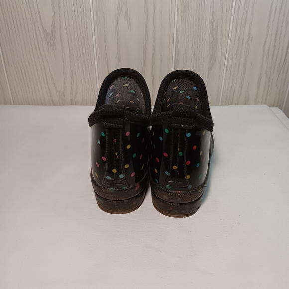 Capelli Rain Ankle Booties Women's Size 6 Black With Polka Dots. - Picture 4 of 8